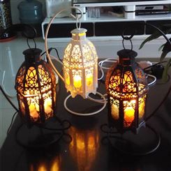 铁艺欧式摩洛哥风情装饰台灯 喜马拉雅水晶盐矿石 DIY创意风格